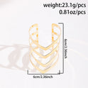 Exaggerated V-shaped Alloy Wave Bracelet