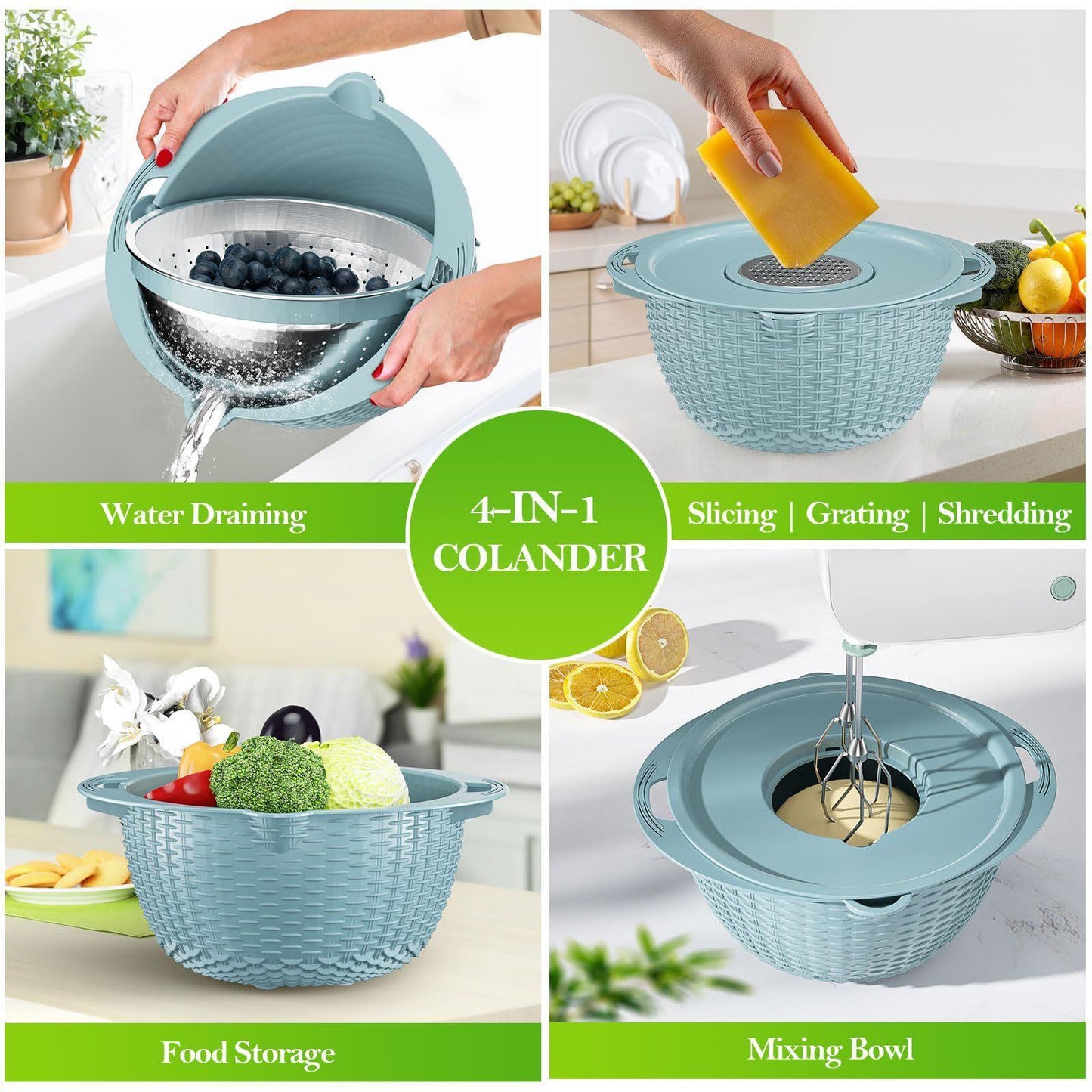 Household Rotatable Double-layer Vegetable Washing And Draining Basket