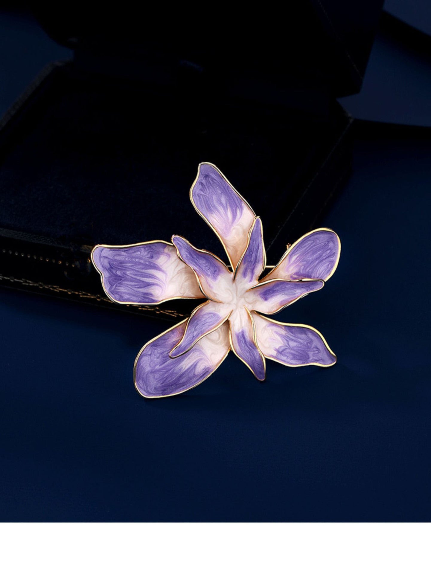 Purple Flower Brooch Elegant Pin Clothes Accessories