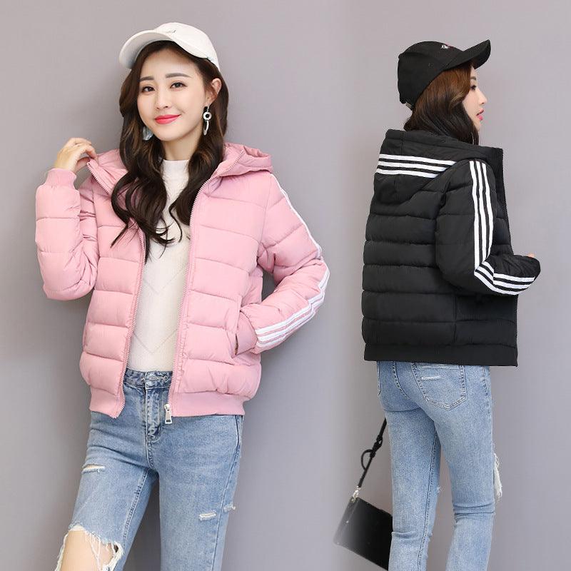 Women's Clothing Short Cotton Jacket New Winter Clothes Student Clothing Slim-fit Hood Fashionable Cotton Coat