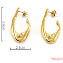 Titanium Steel Irregular Earrings Female 18K Stainless Steel Fashion