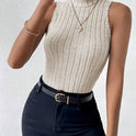 Sleeveless Slim Fit Slimming Knitted Vest Top