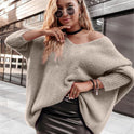 New Loose V-neck Off-shoulder Knitwear Casual
