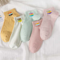 Pure Colored Cotton Women's Low-cut Liners Socks Candy Color Short Socks Japanese Style
