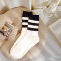 Striped All-matching Thick Warm Middle-long Stockings