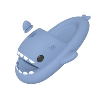 Thick Bottom Shark Couple Slippers Women Stepping On Shit