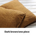 Ins Style Solid Color Linen Pillowcase Rectangular Envelope One-pair Package Thick Plain Pillow Case One Piece Dropshipping