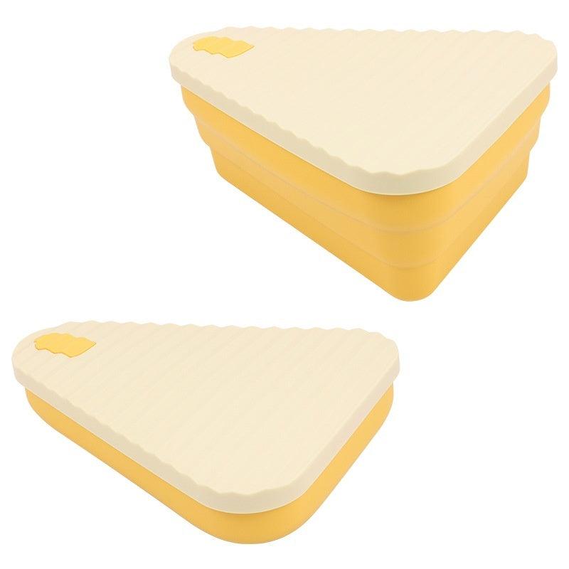 Edible Silicon Pizza Box Pastry Food Lunch Storage Box Refrigerator Microwave Heating Crisper