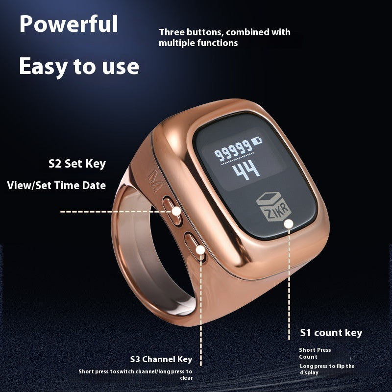 Al-fatiha Zikr Display Screen Multi-channel Vibration Reminder Electronic Counter