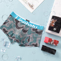 Ice Silk Men's Boxers Lightweight Breathable Young Boys Printed Boxer Briefs