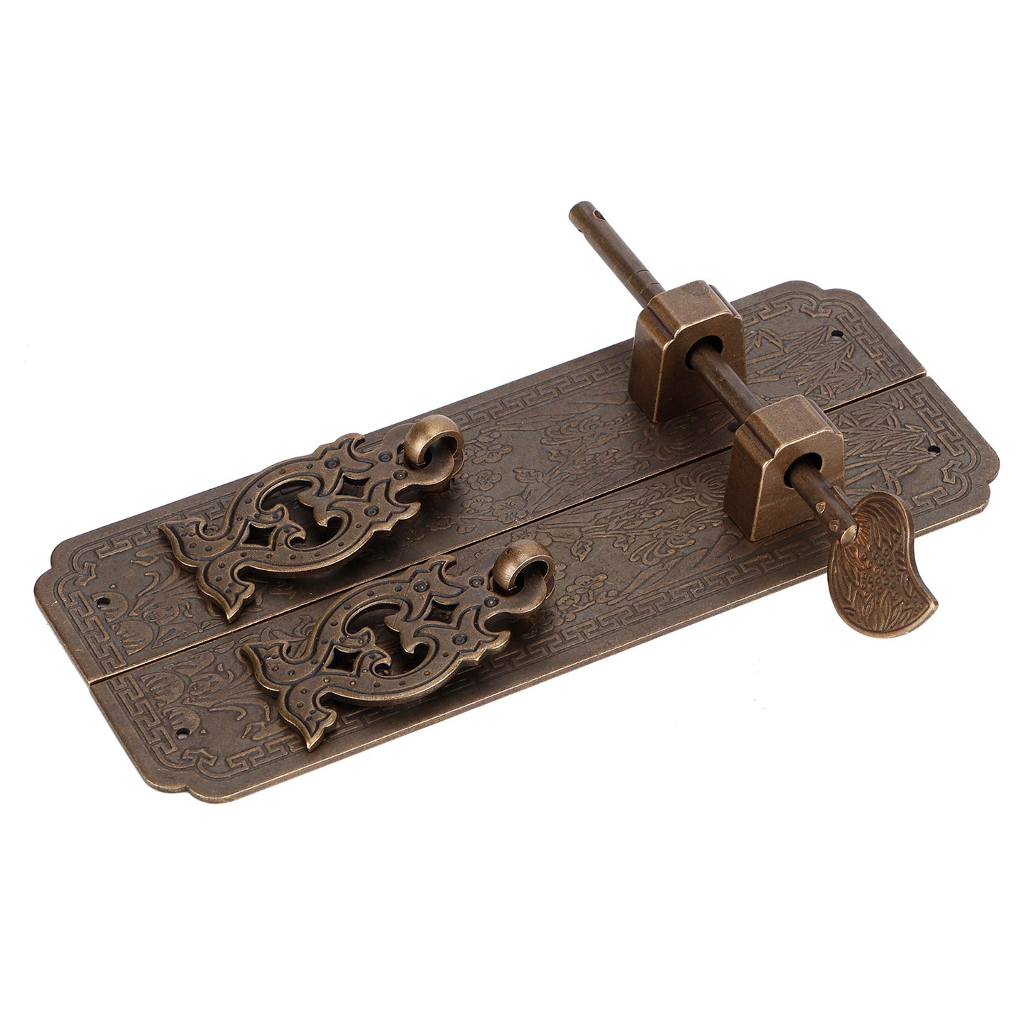 Door Handles Kit Chinese Style Antique Copper Gate Pull Handle Furniture Hardwares