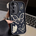 New Painted Silver Butterfly Drop-resistant Phone Case