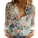 Women's Long Sleeve Lapel Geometric Print Fashion Casual Cardigan