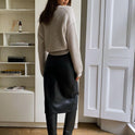 French Style Temperament All-matching Leather Skirt Women