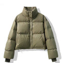 Wash-free PU Leather Cotton-padded Women's Short Thickened Small Cotton Coat Jacket