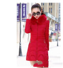 Winter New Fashion Slim Quilted Coat Big Fur Collar Thick Warm