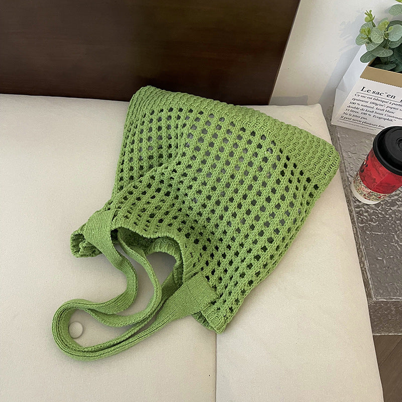 Women's Hollow Knitted Large Capacity Shoulder Bag