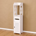 4 Tiers Modern Bathroom Furniture Cabinet Wood Slim Shelf Cupboard Storage Unit.