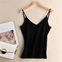 Spring And Summer V-neck Camisole Bottoming Underwear Loose Knit Sweater