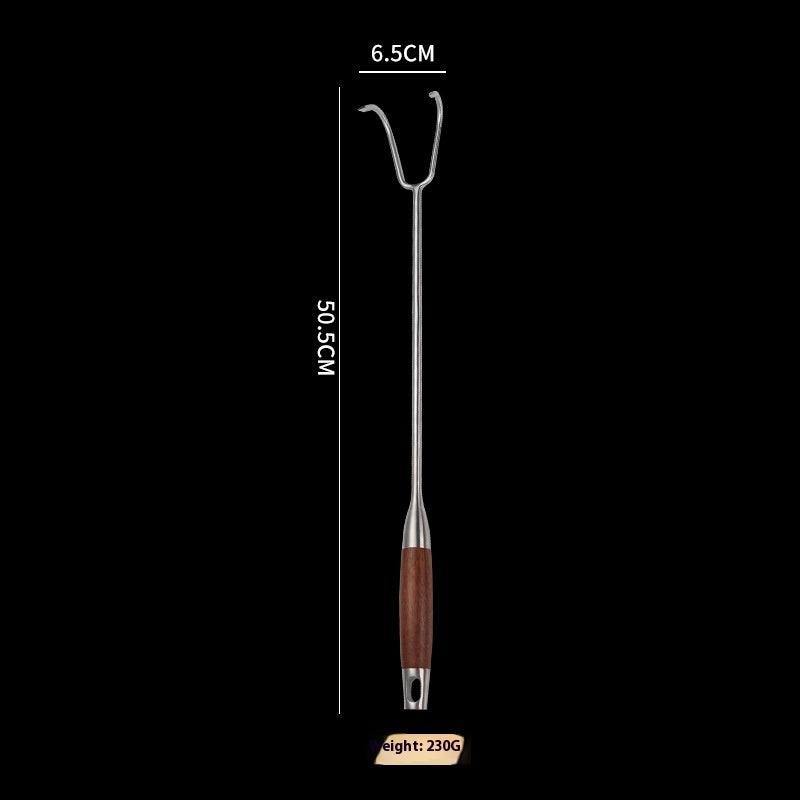 Stainless Steel Rosewood Wooden Handle Meat Hook