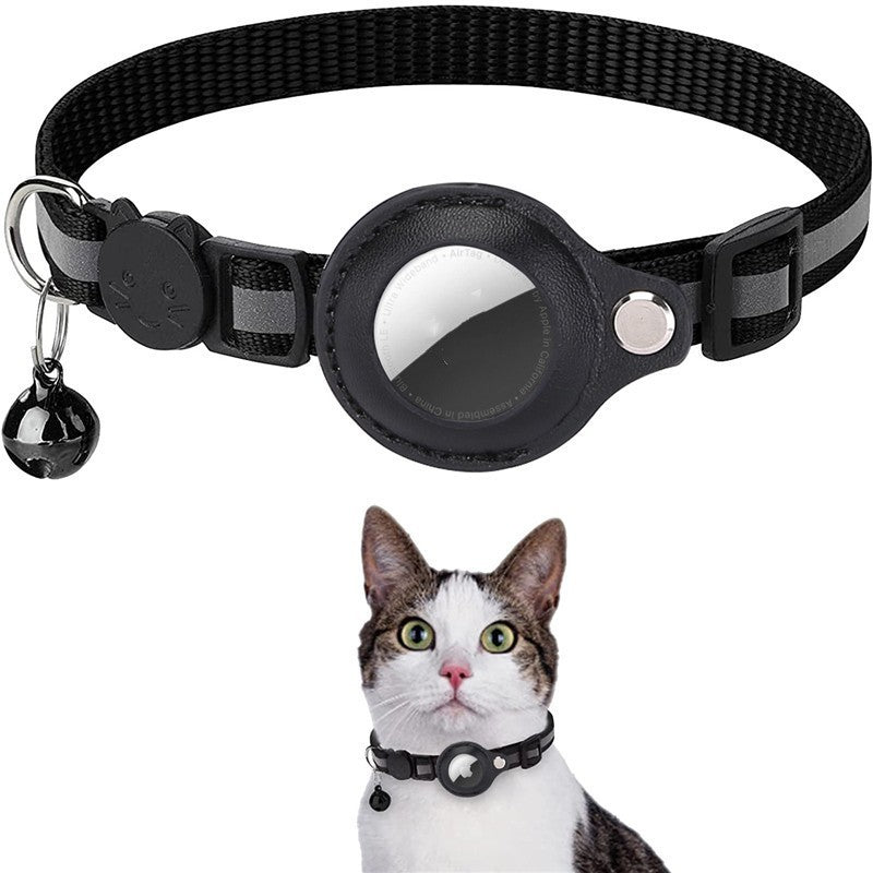 Pet Collar With Bell Airtag Reflective Collar