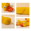 Teeth Grinding Latex Dog Toy Dental Health Durable Dog Toy Cute Yellow Duck Design Squeak Dog Toy For Teeth Boredom Relief