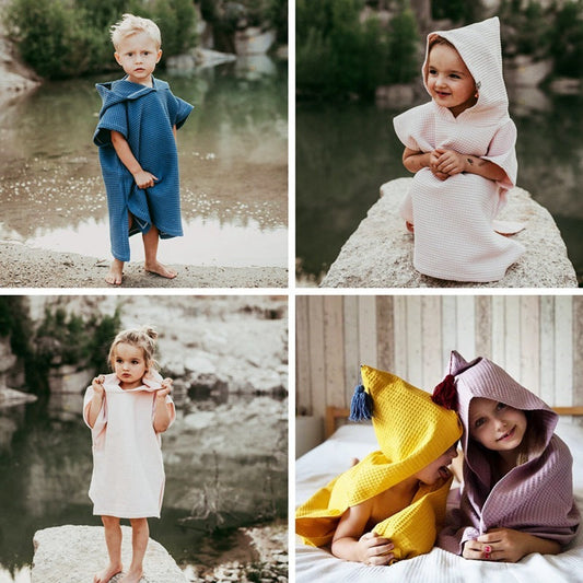 Bath Absorbent Quick-drying Children's Hooded Bathrobe