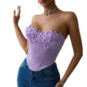 Satin Butterfly Tube Top Diamond Top