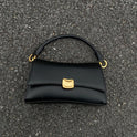 Black Underarm Baguette Bag Portable Crossbody Bag