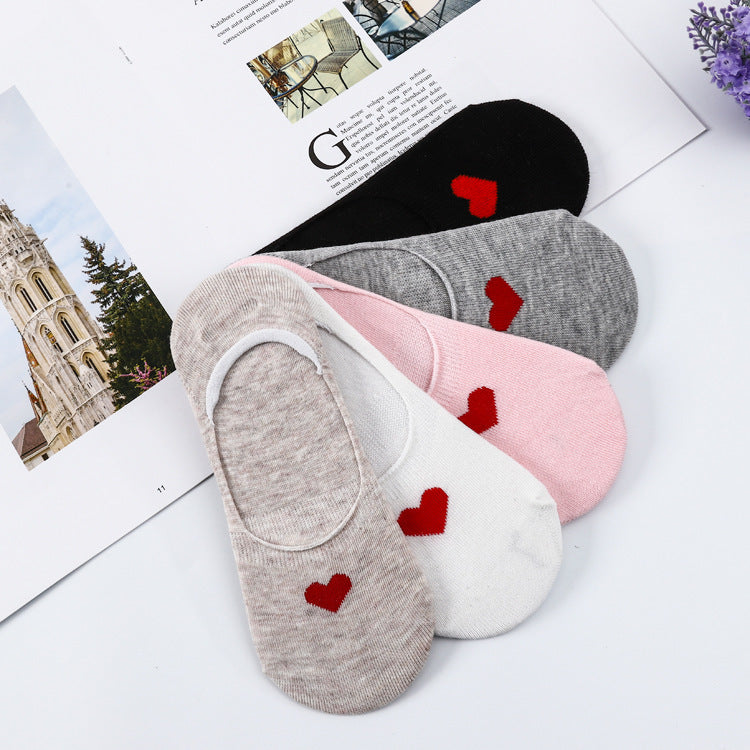 Invisible socks cotton breathable non-slip
