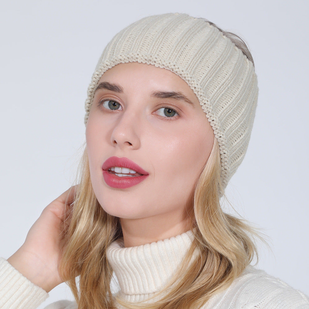 Knitted Hairband Ladies Air Top Ponytail