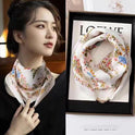 Magnetic Buckle Silk Scarf Women's Square Scarf Winter Lazy