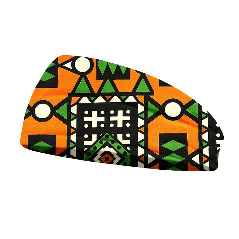 African Geometric Print Men's And Women's Fashion Simple Headband