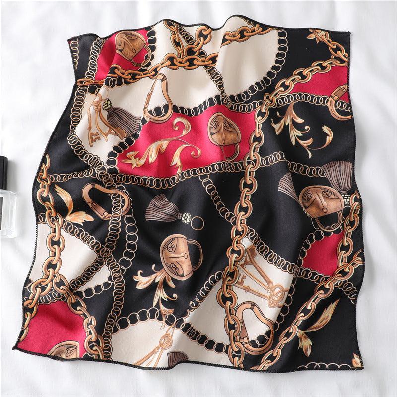 Silk Scarf Women's Decorative  All-match