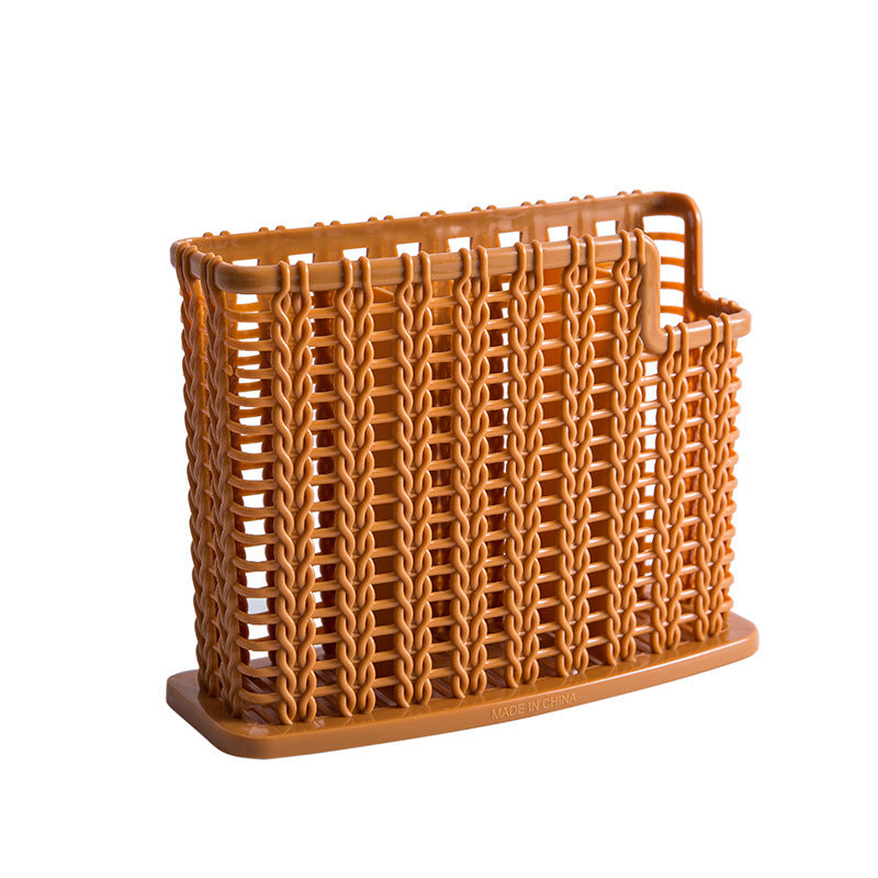 Woven Hollowed Chopsticks Storage Box Kitchen Tableware