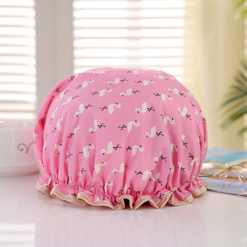 Double-layer Waterproof Shower Cap Disposable Hair