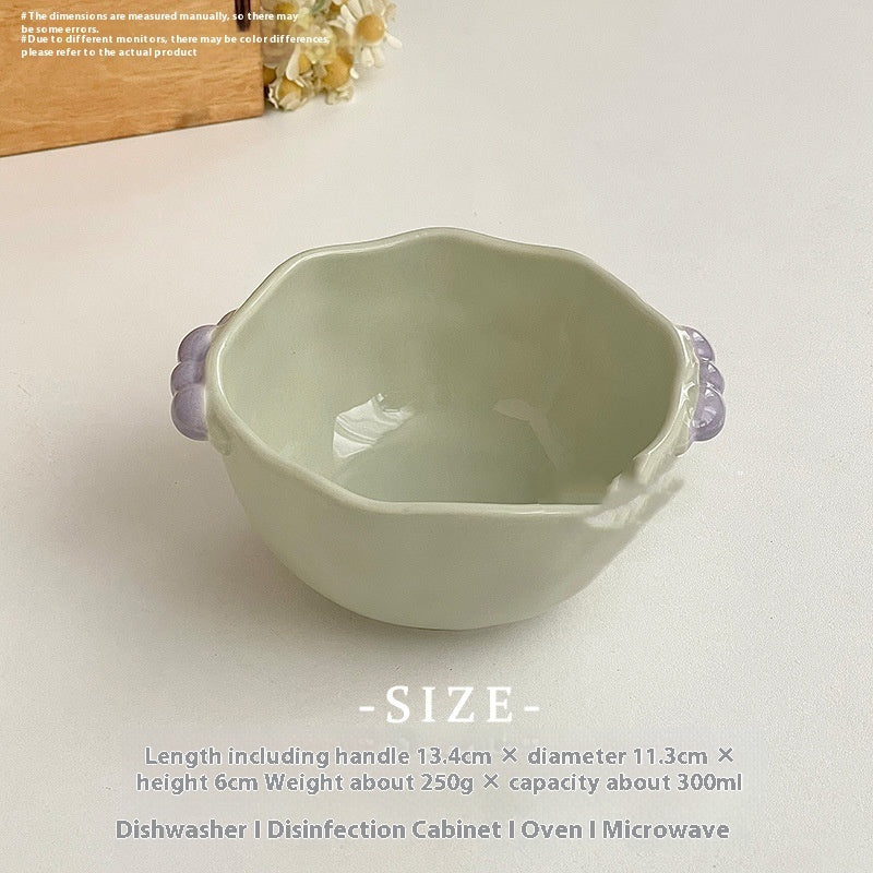 New Ins Candy Pearl Double-ear Bowl