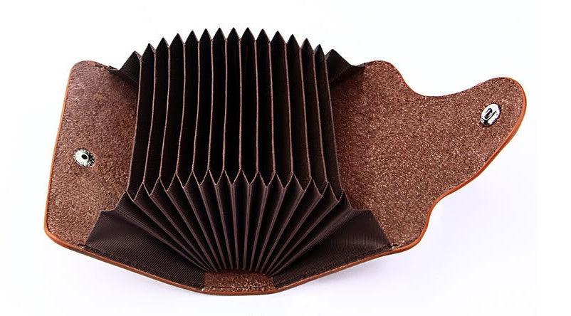 Leather organ card holder