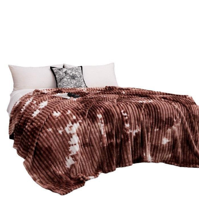Art Tie-dye Casual Milk Fiber Fleece Blanket Cover