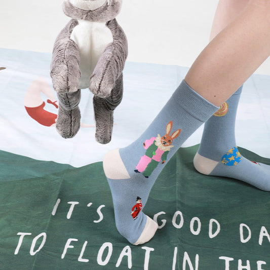 Cute Thickening Breathable Sweat Absorbing Women's Mid-calf Length Socks