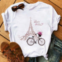 Summer Women's Short-sleeved Romantic I LOVET Shirt Printing