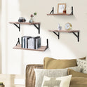 2x Wooden Floating Shelves Wall Mounted Display Storage Hold Rustic Industrial  The UK Does Not Include VAT, Which Needs To Be Borne By Oneself. Please Consider Carefully Before Placing An Order