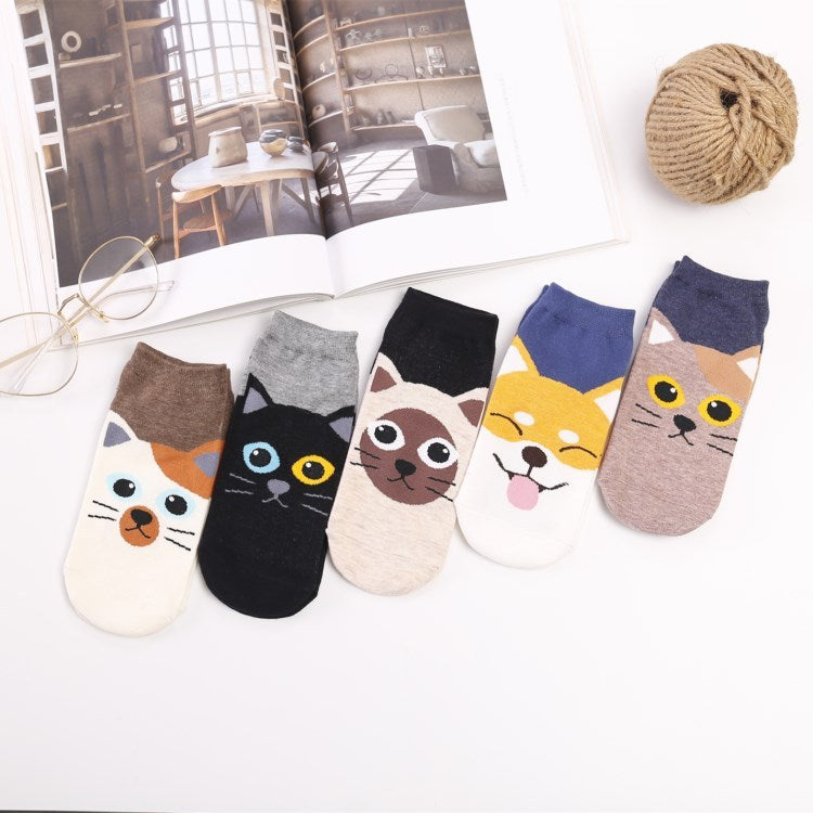 Women's Straight Cartoon Socks Cotton