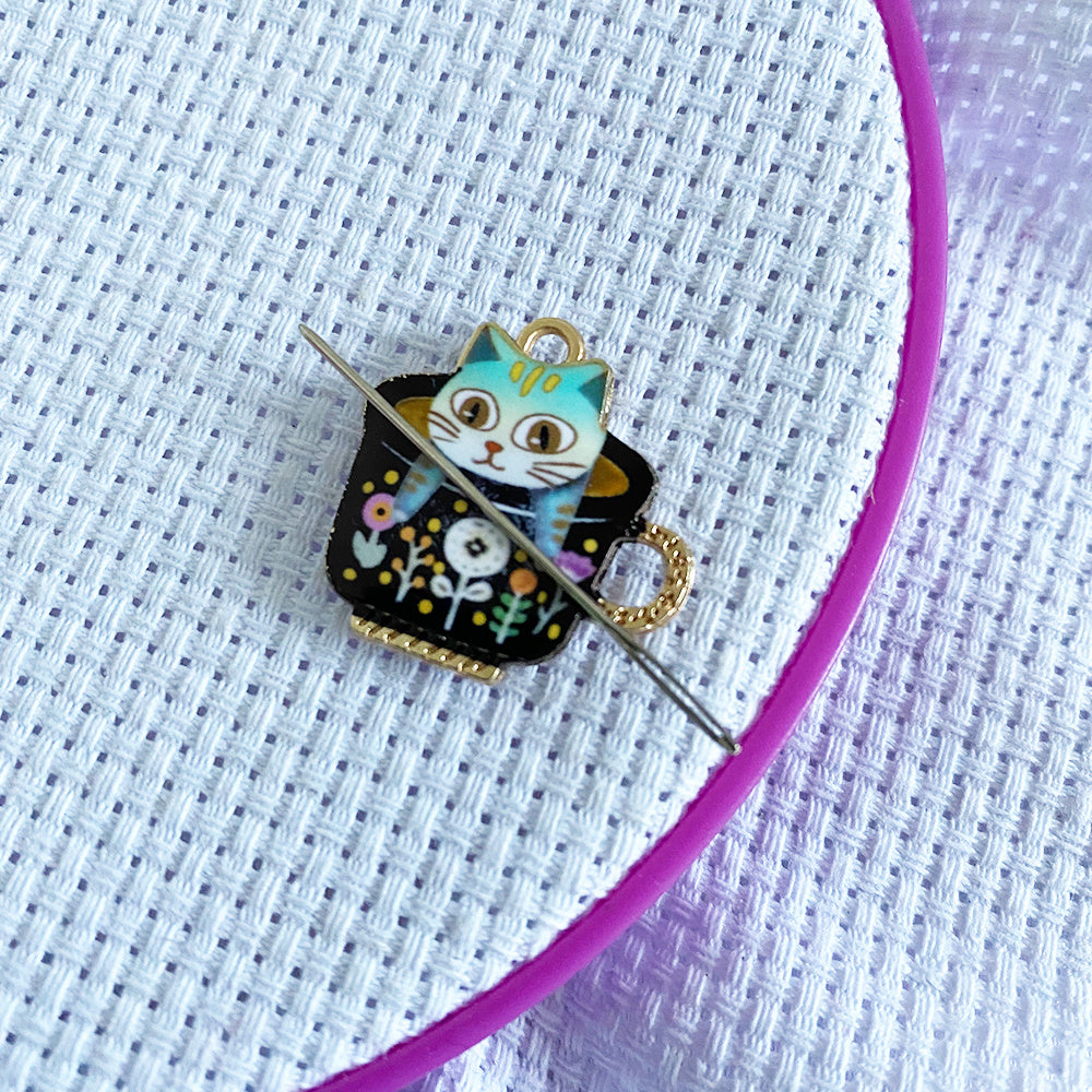 Alloy Drip Oil Printing Water Cup Cat Handmade Jewelry Accessories