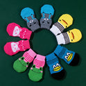 High Quality Non-slip Sole Socks Teddy Corgi Cat Supplies 4 Pack