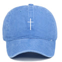 Cross Embroidered Peaked Cap Baseball Cap Letter Sun Hat