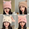 Women's Fashionable Knitted Thermal Head Cover Hat