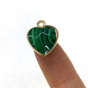 Natural Stone Faceted Malachite 15 X18mm Heart-shaped Tigereye Pendant