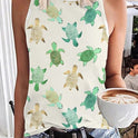 Summer Sports Casual Sleeveless Vest Printed Ladies