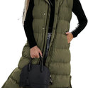 Women's Casual Mid-length Vest Zipper Single-breasted Jacket